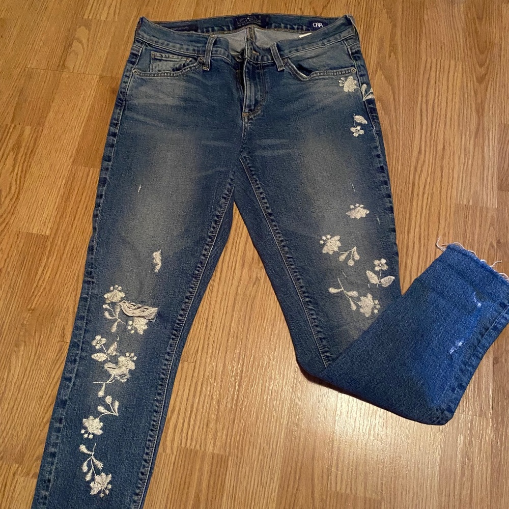 Lucky Brand embroidered jeans